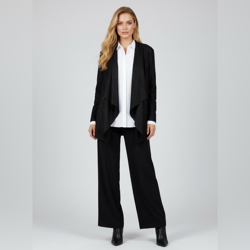 BLACK TAPE Faux Suede Waterfall Jacket